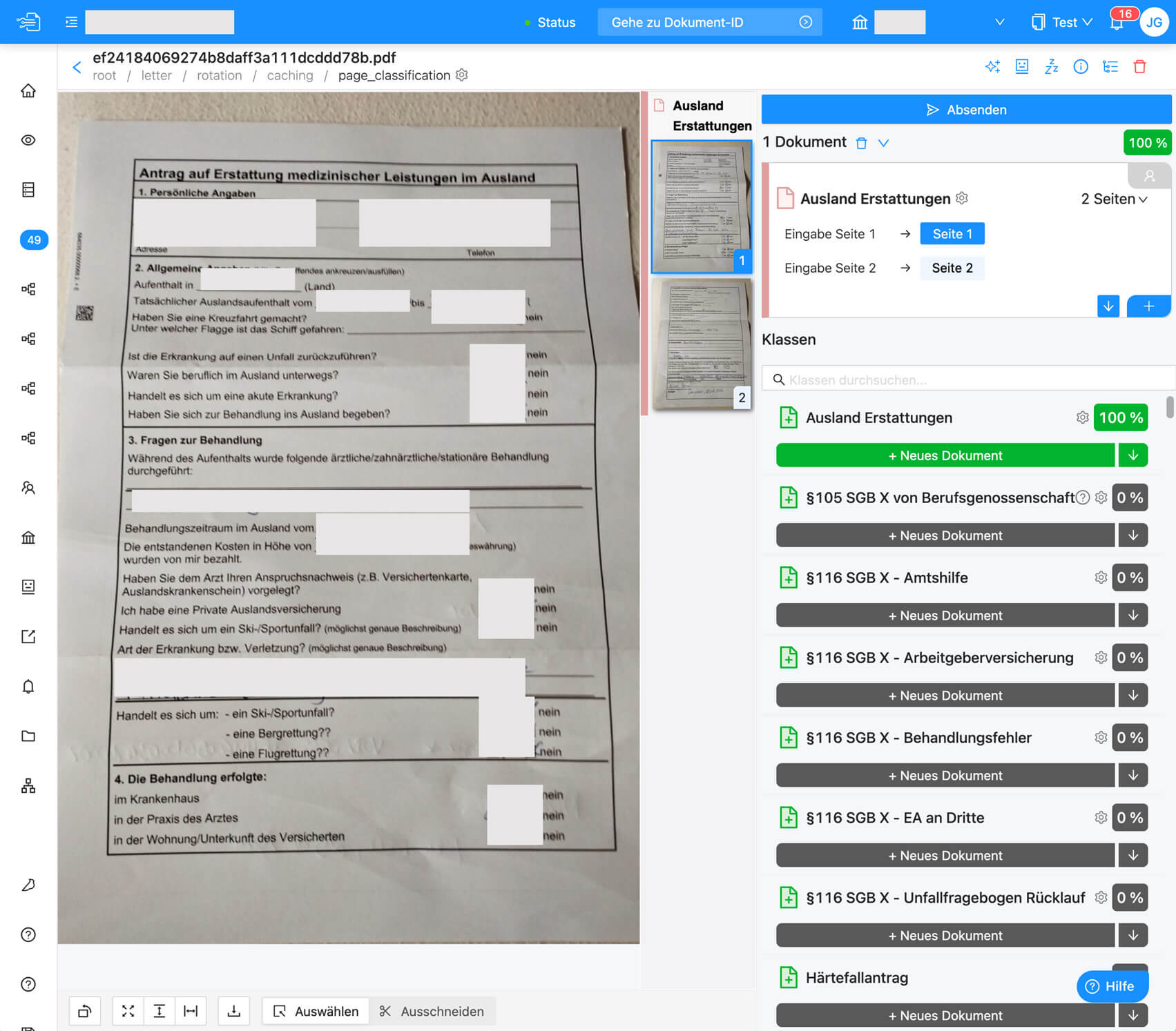 Classification screenshot 3